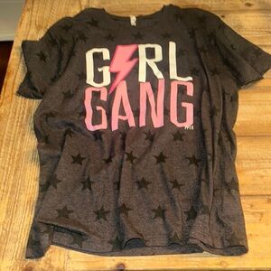 Black and Pink 'Girl Gang' Women’s Graphic Tee